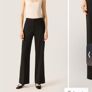 Argent Forest Green Wide Leg Pants in Seasonless Wool